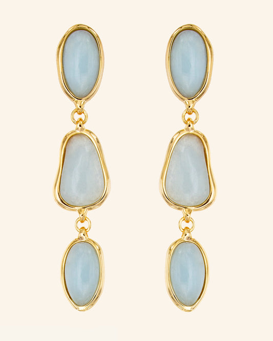 Pendientes Vivir Aguamarina