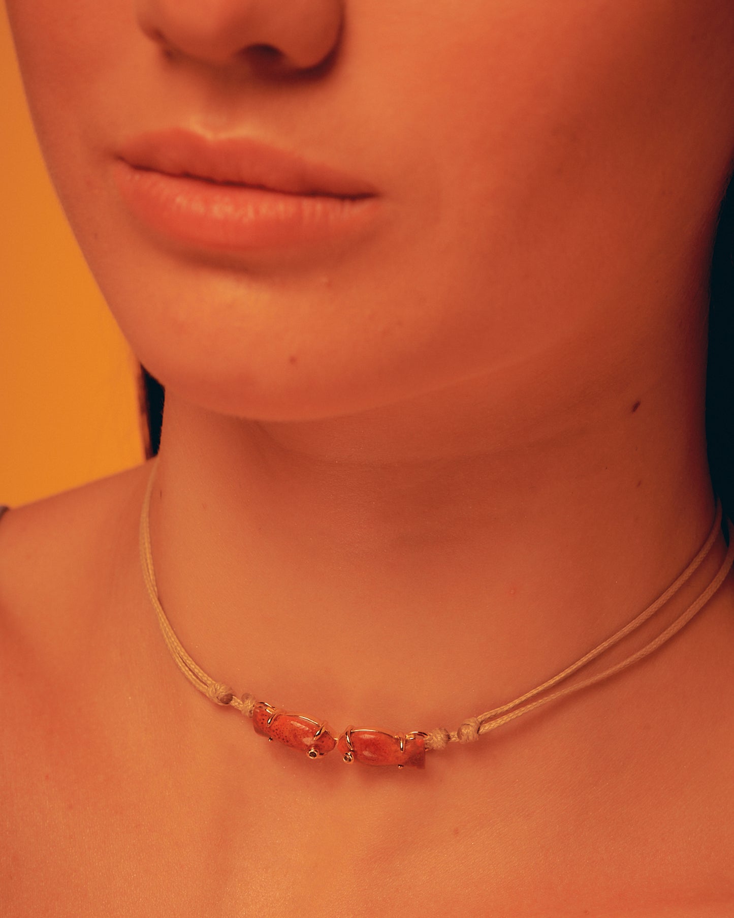 Choker Marea Kiss Coral Red 