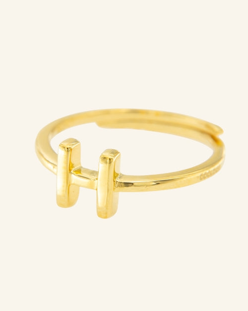 Rome letter H ring 