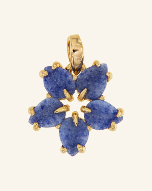 Jasmine pendant with blue quartz