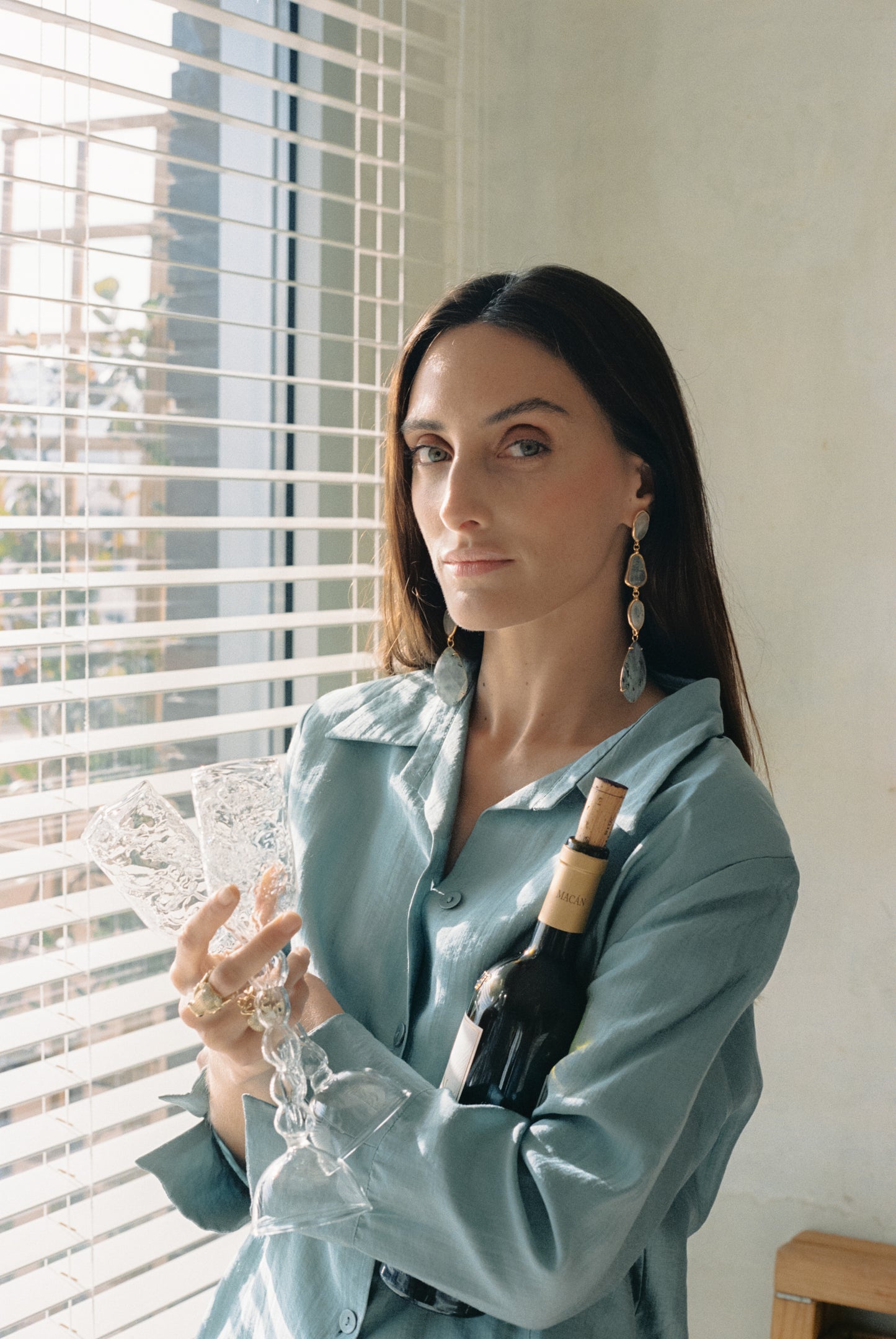 Pendientes Vivir Aguamarina