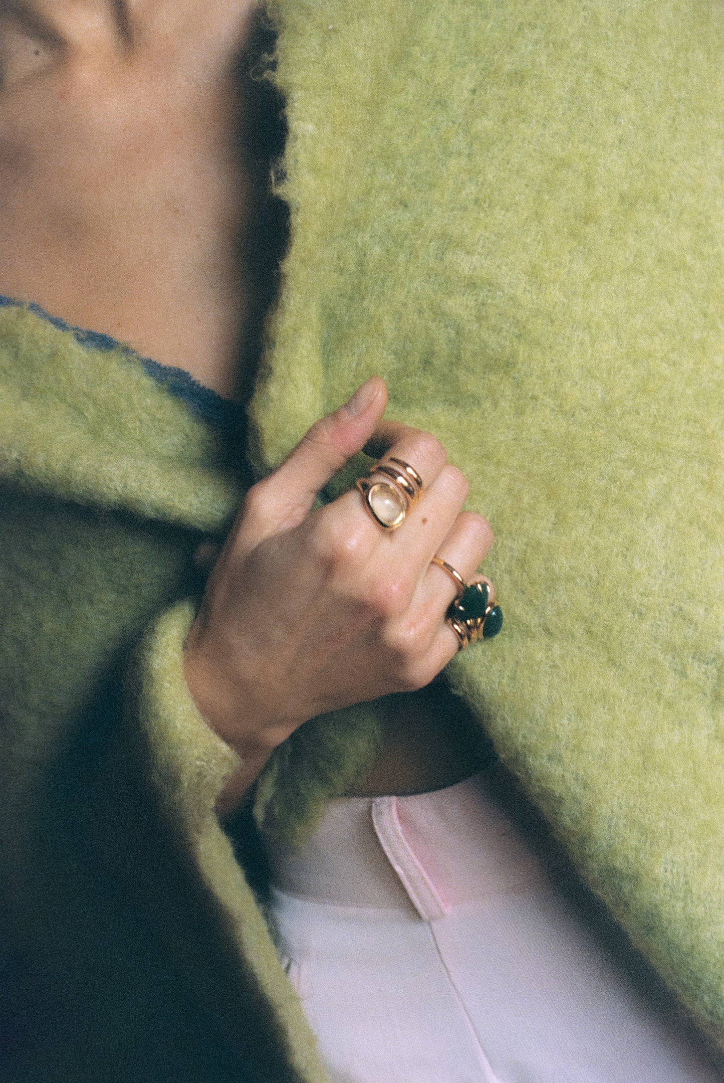 Anillo Renacuajo Fluorita Verde