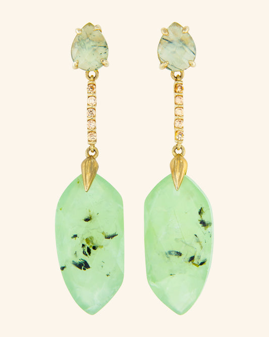 Pendientes Vivaxia con Prehnita