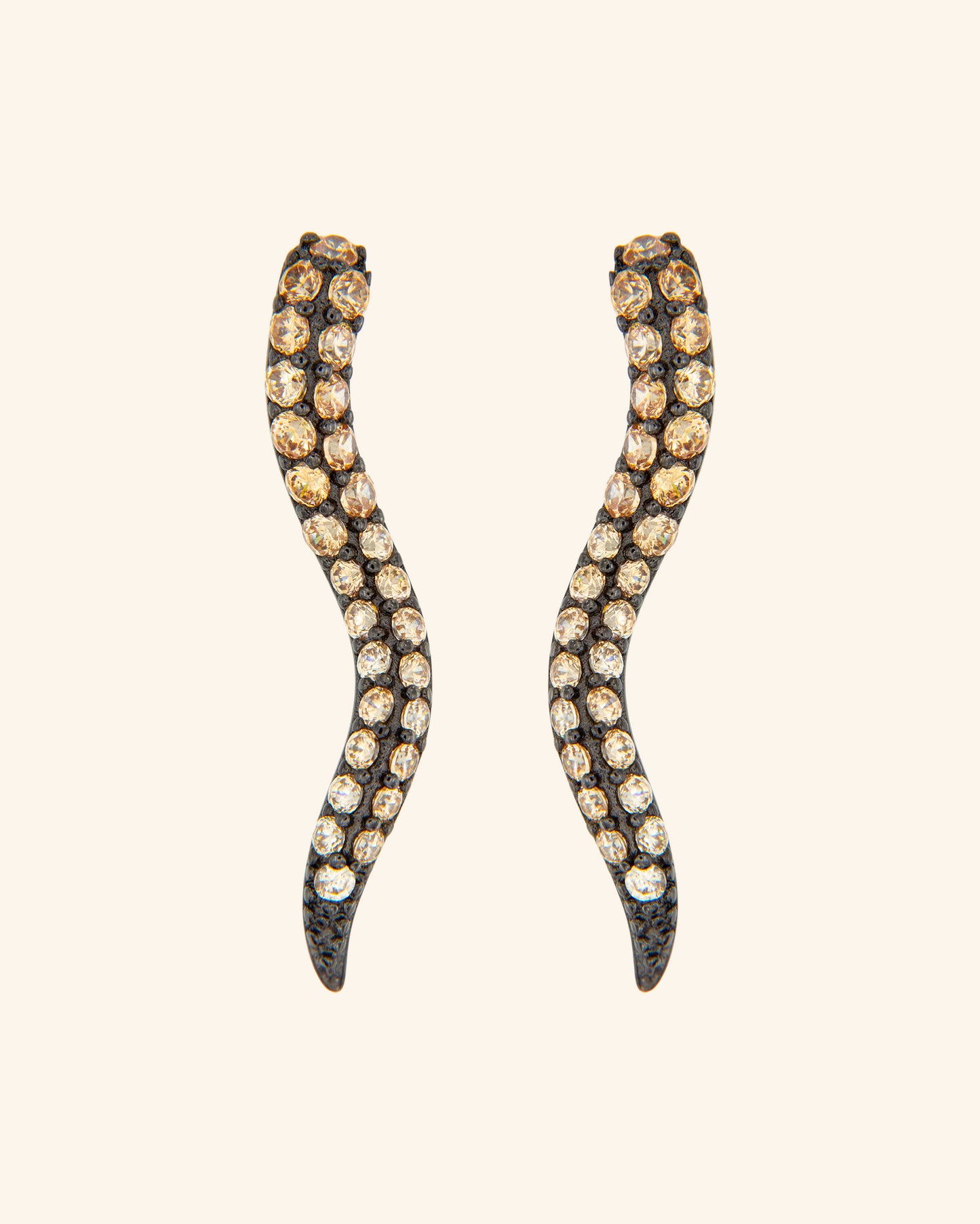 Gold Medusa earrings