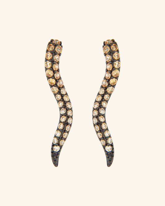 Gold Medusa earrings