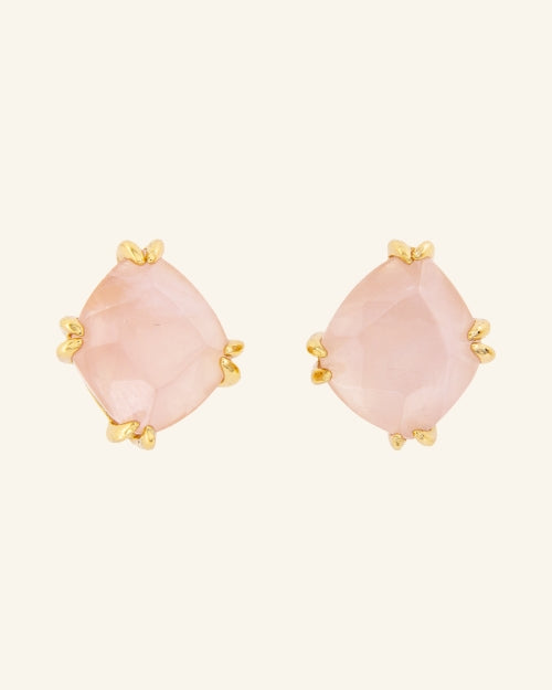 Candy Tail Pink Quartz Earrings