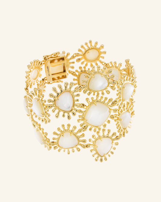 Sol bracelet with white mother-of-pearl