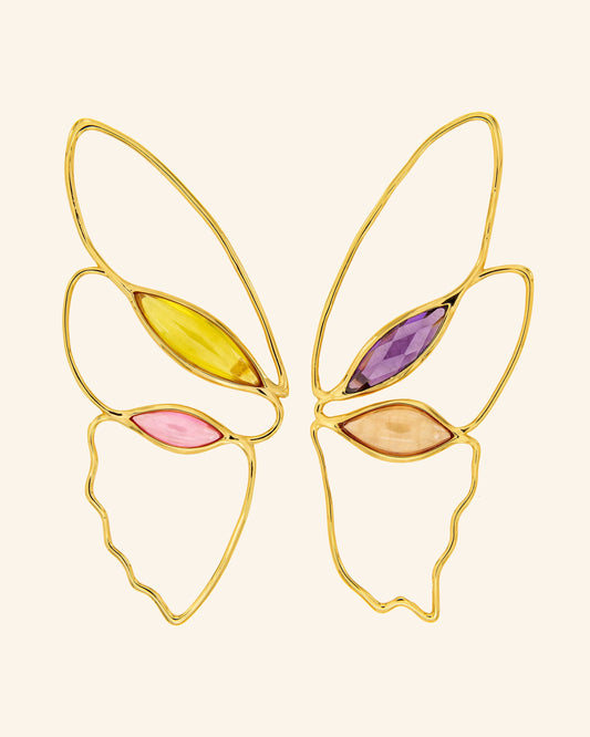 Butterfly effect left side earrings