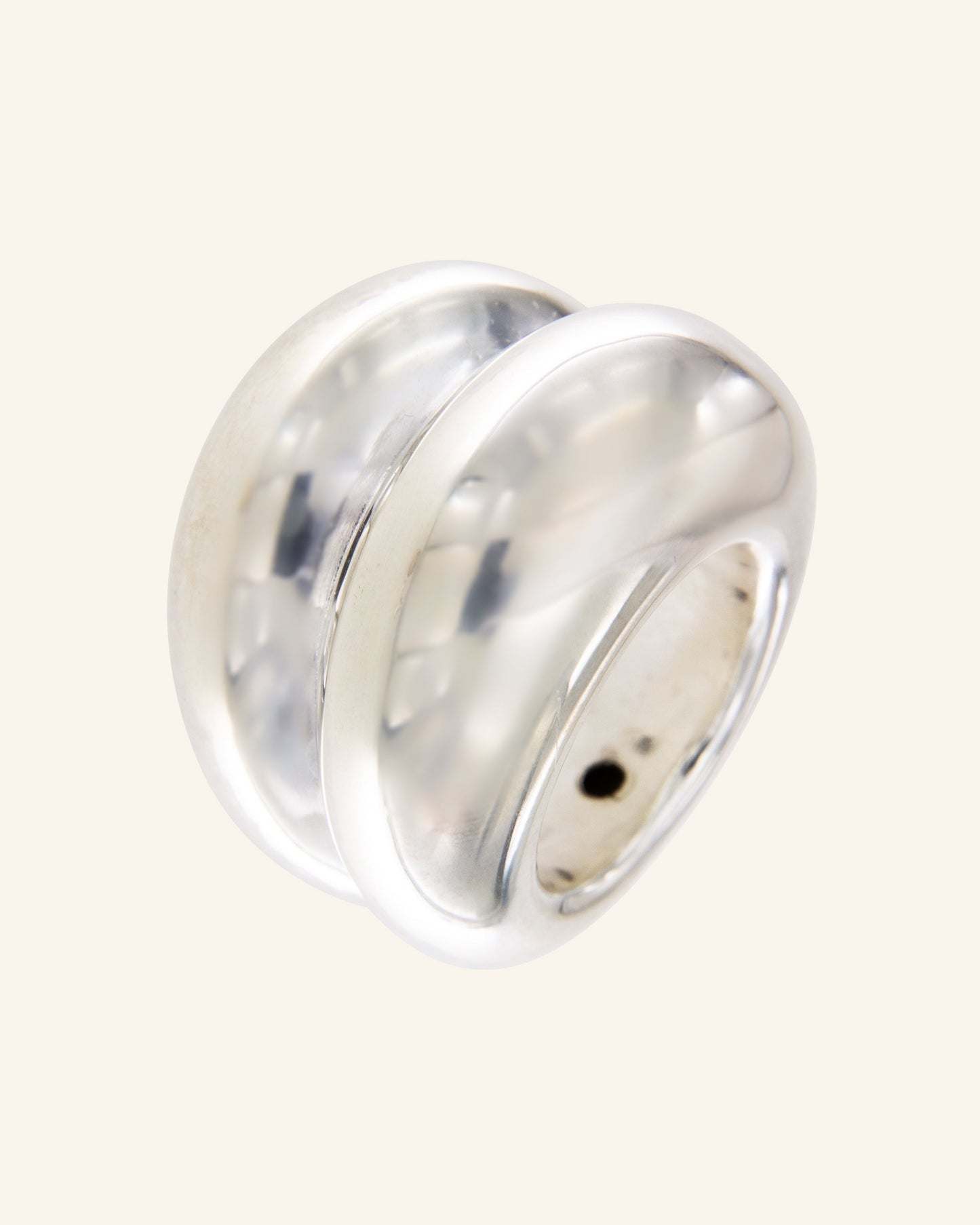 Silver Double Globus Ring