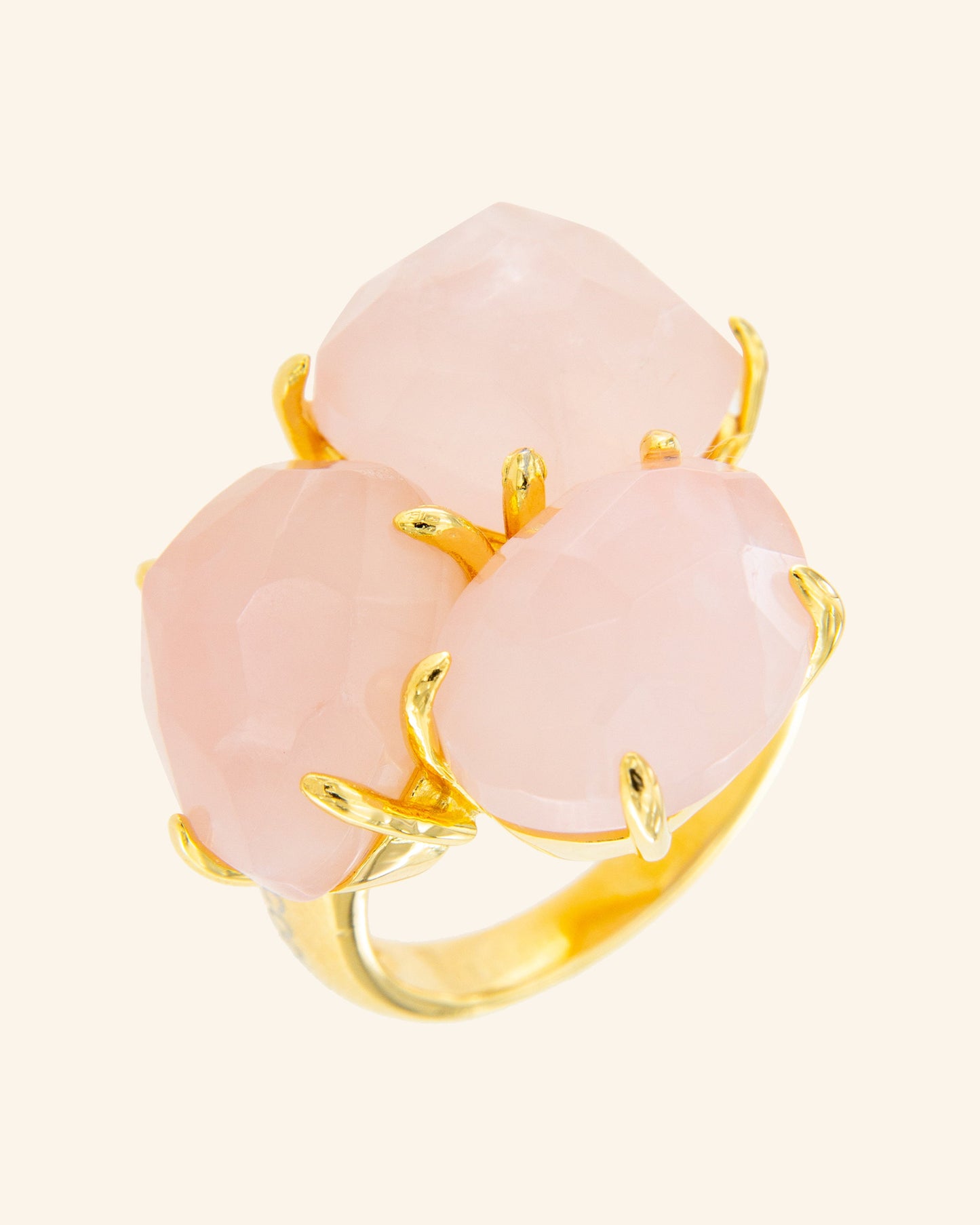 Kraz ring with rose quartz