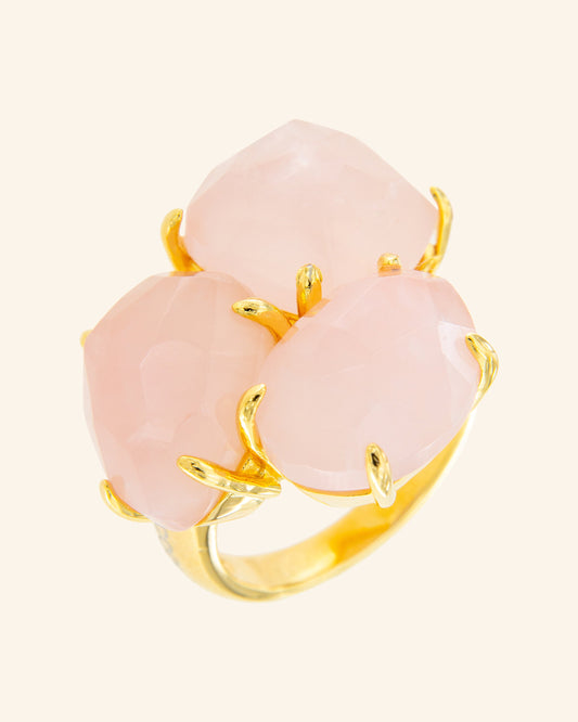 Kraz ring with rose quartz