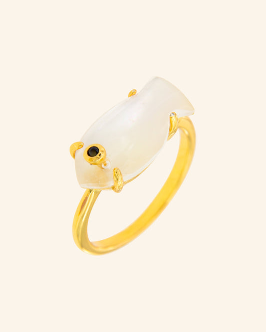 White Mother of Pearl Tide Ring 