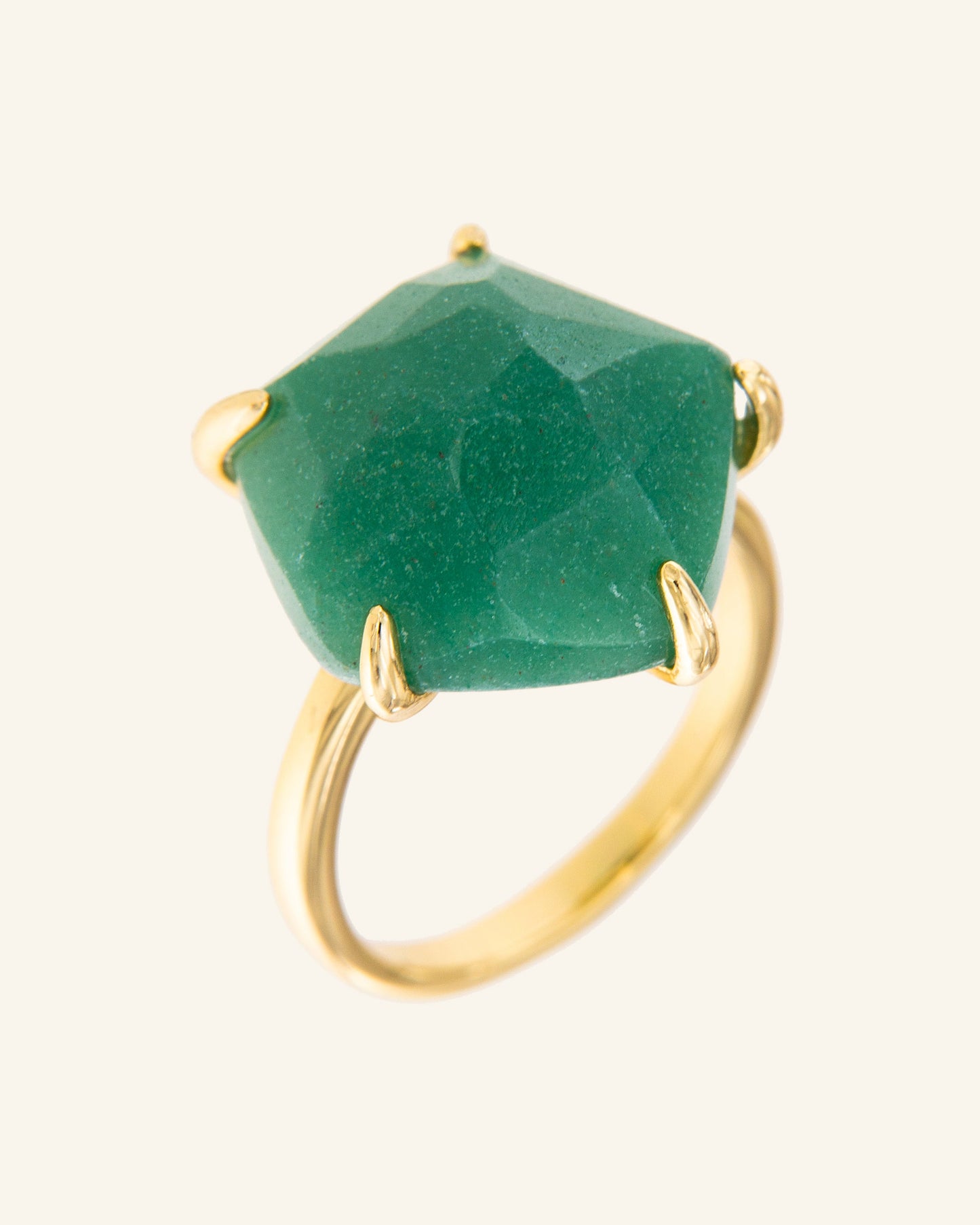 Papyrus ring with aventurine