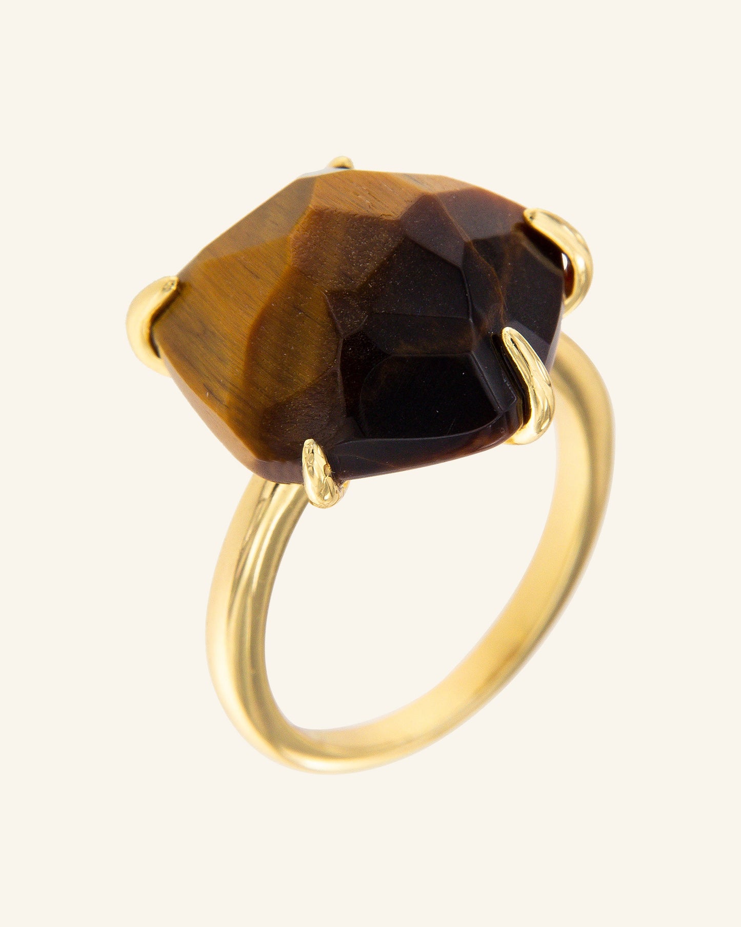 Papyrus ring with tiger's eye