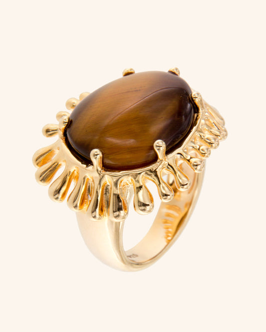 Sun Ring with Tiger's Eye