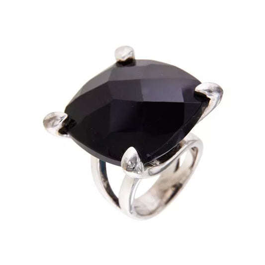 Silver Onyx Honor Ring