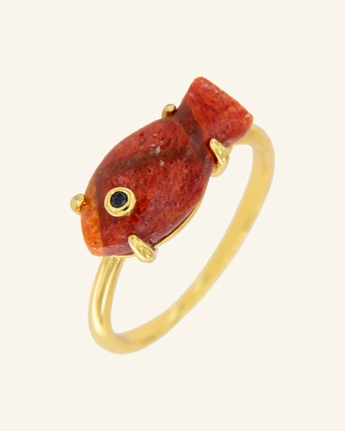 Red Coral Tide Ring 