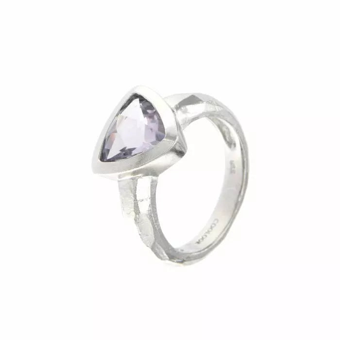 Pilum silver ring with amethyst