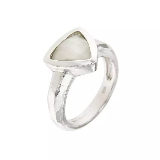 Pilum silver ring with moonstone