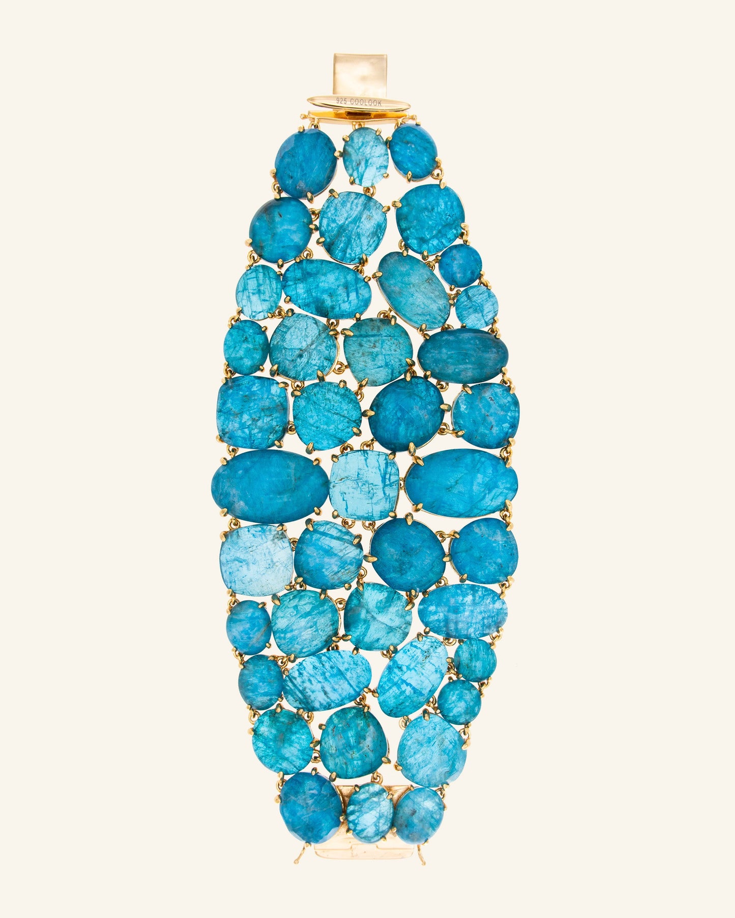 Liberis bracelet with blue apatite