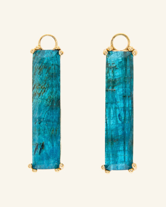 Gatsby pendants with blue apatite