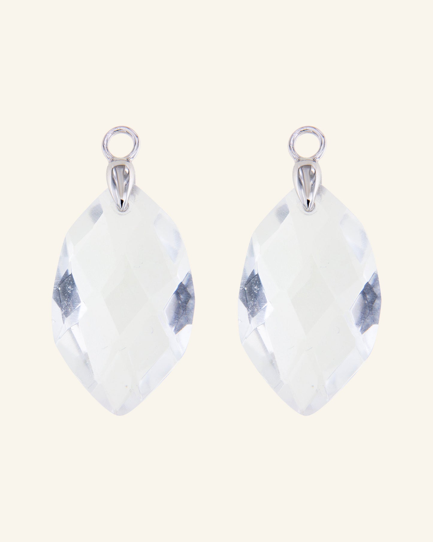 Glacier pendants with colorless quartz