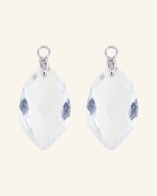 Glacier pendants with colorless quartz