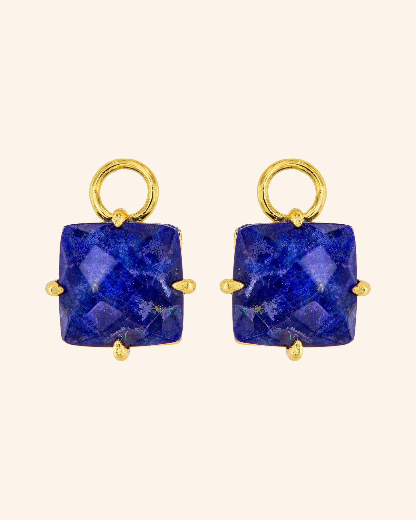 Square pendants with lapis lazuli 