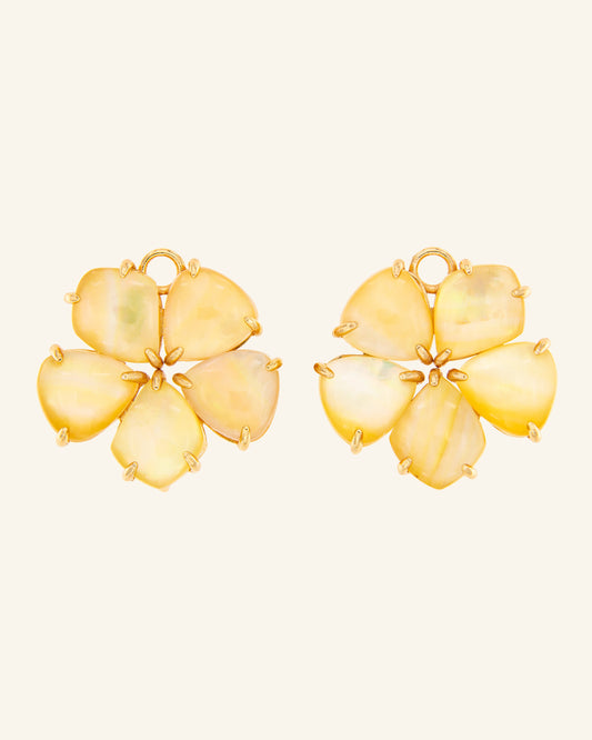 Hibiscus XL golden mother-of-pearl intermediate pendants