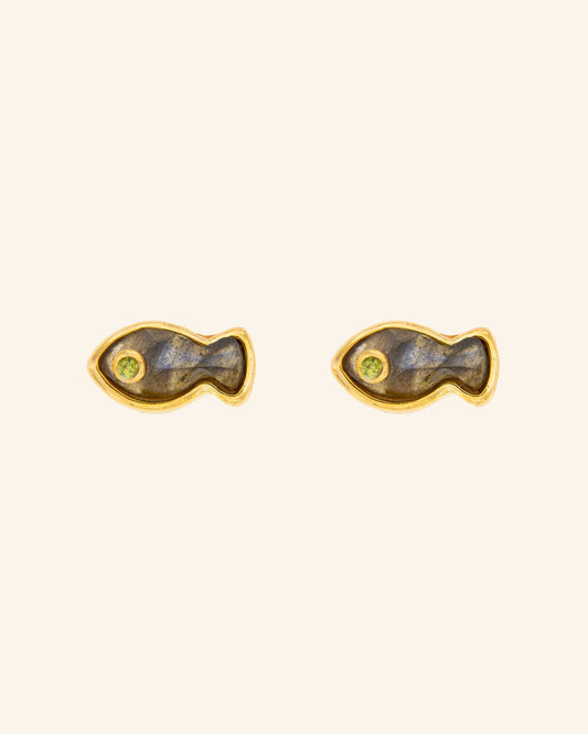 Darwin earrings with labradorite