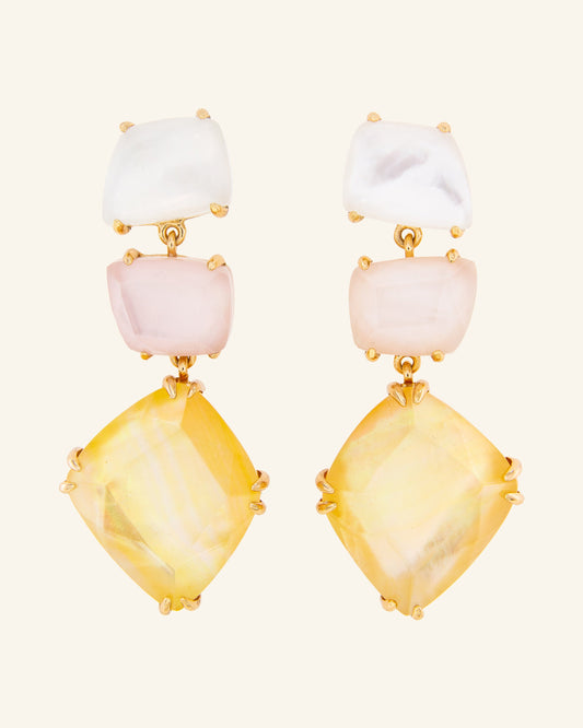 Apolo earrings with mother-of-pearl mix
