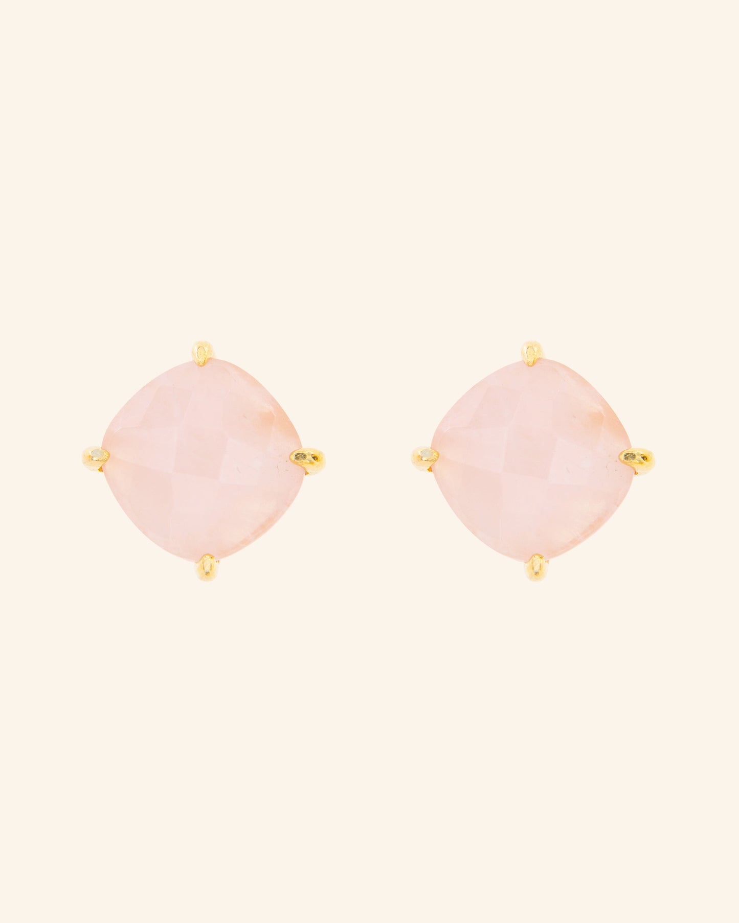 Big Candy earrings with rose quartz