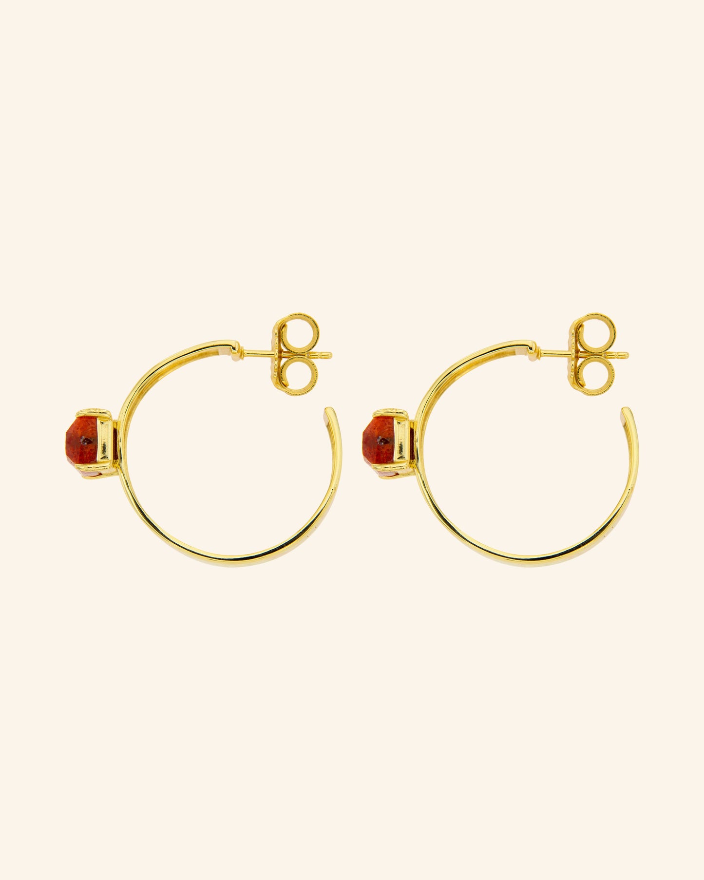 Gabo earrings with red coral