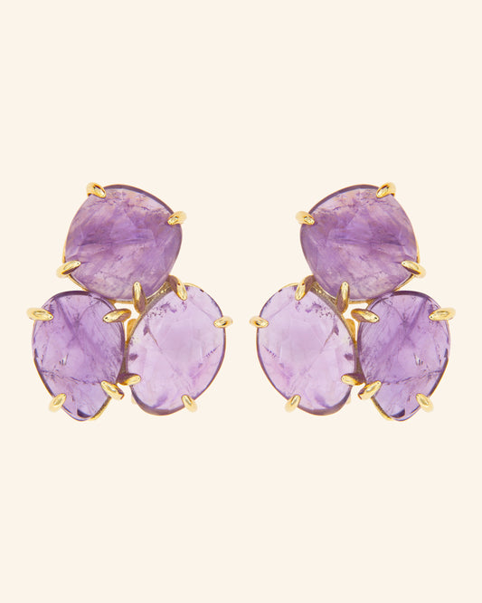 Kraz earrings with amethyst