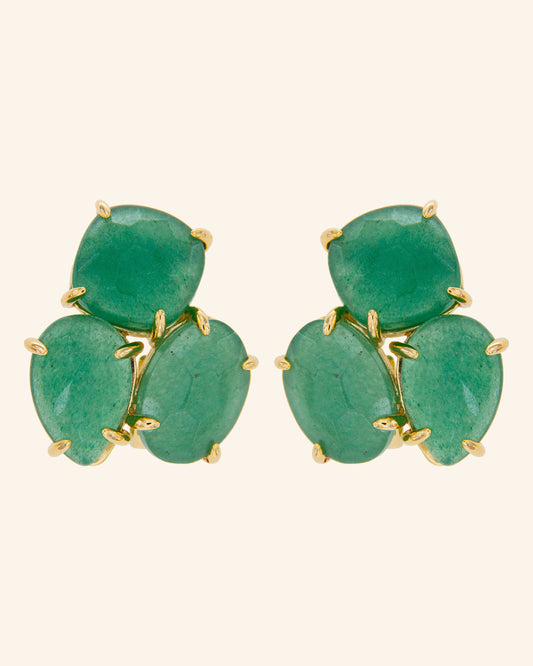 Kraz earrings with aventurine