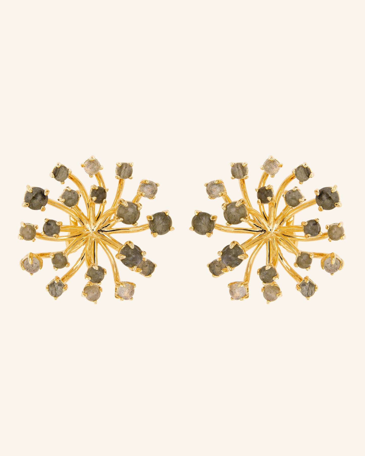 Magnolia earrings with labradorite
