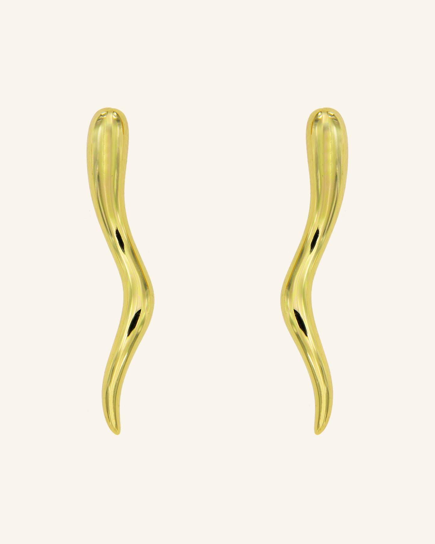 Gold Medusa earrings