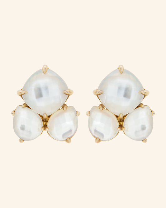 Mini Kraz earrings with white mother of pearl