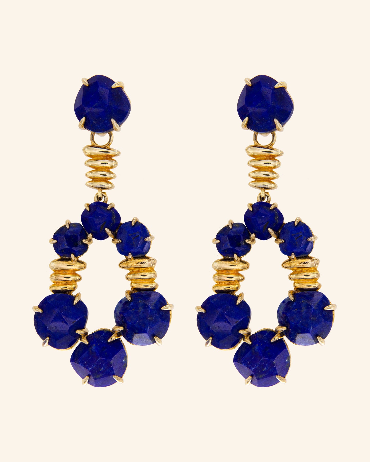 Nile earrings with lapis lazuli