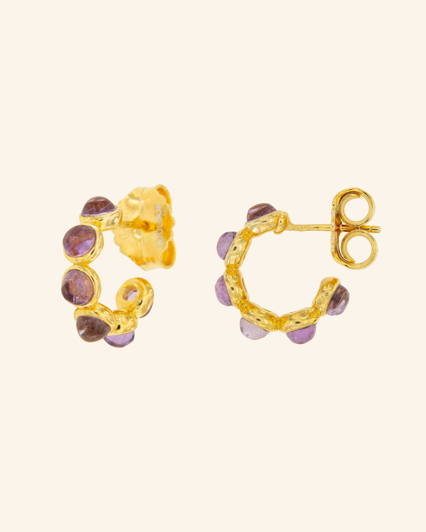 Paris earrings with amethyst
