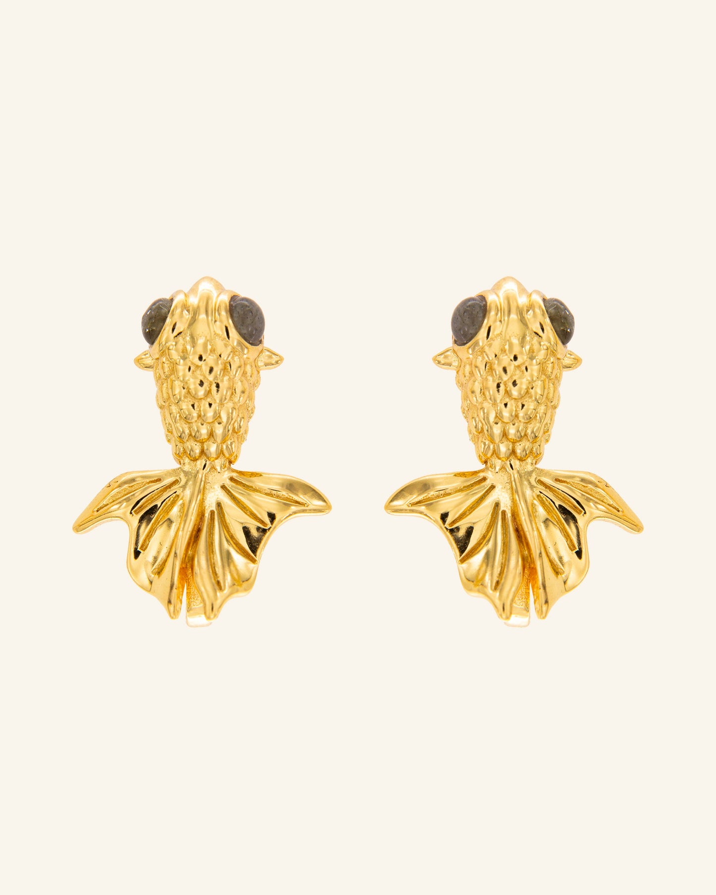 Liza Fish Earrings with Labradorite