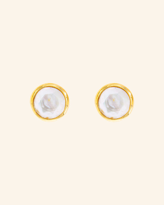 Pluvia earrings with white mother-of-pearl