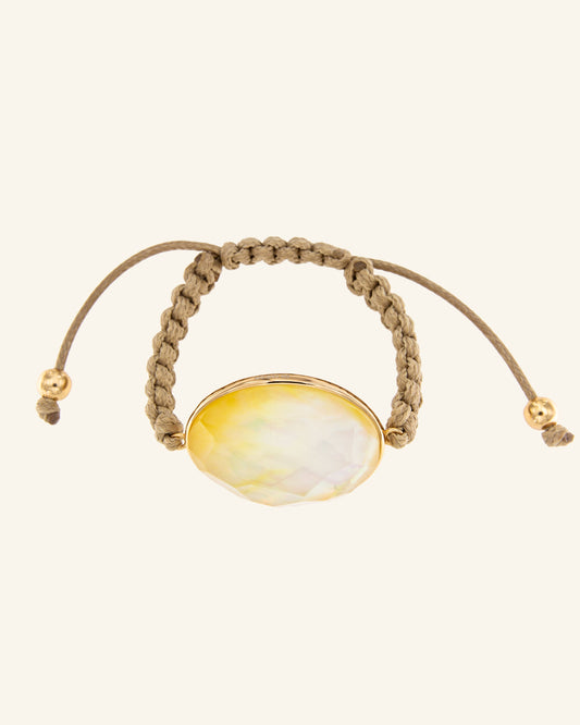 Pulsera Chance con madreperla amarilla y cuarzo
