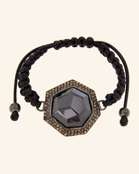 Etna bracelet with black onyx and zircons