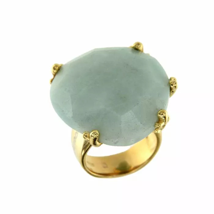 Cactus ring with amazonite