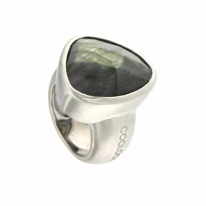 Bruma silver ring with labradorite