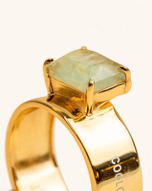 Gabo Ring with Green Fluorite 