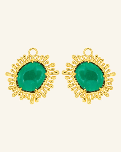 Colgantes Sol XL con Zircon Verde