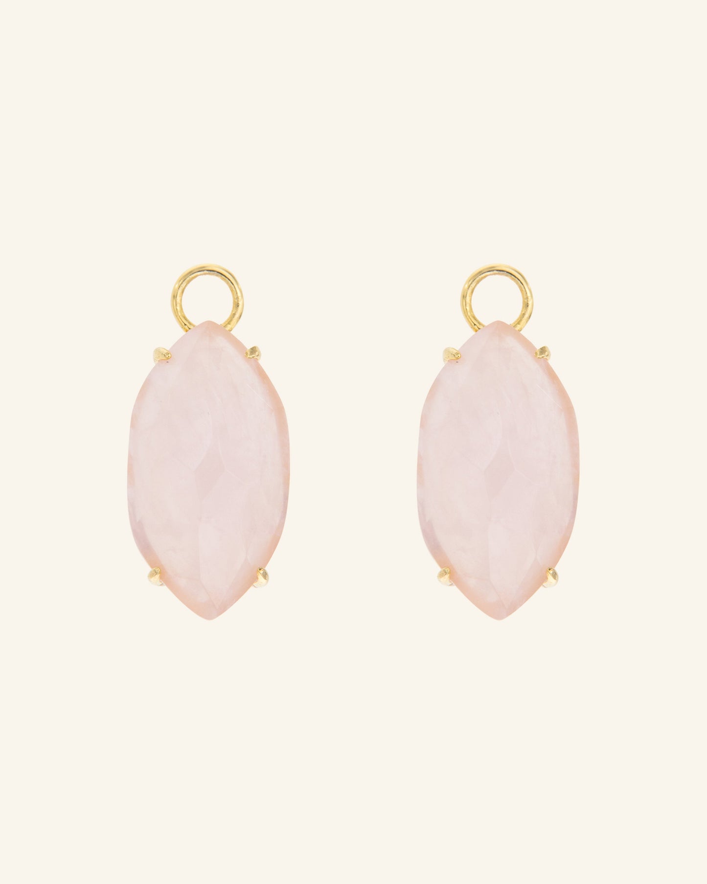 Spindle pendants with pink mother of pearl 