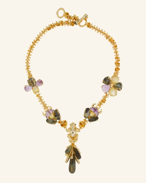 Vergel necklace with multicolor stones and removable parts